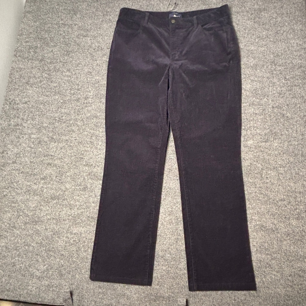 Talbots Pants Womens 16L Tall Blue Corduroy Straight Leg Heritage Classic Fit